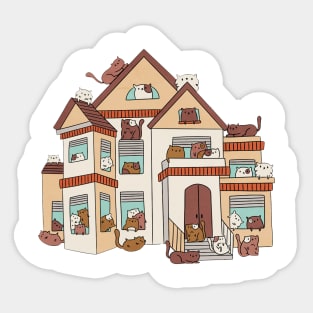 Cat house Sticker